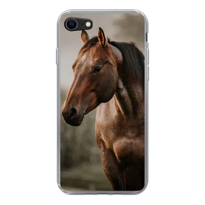 Produktbild von MuchoWow® Handyhülle Schutzhülle Hülle für iPhone 8 Pferd - Licht - Wald Silikon Softcase Handy Hülle - Schutzhaube