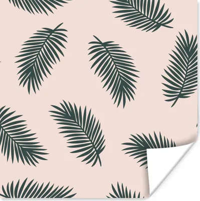 Produktbild von MuchoWow® Poster Sommer - Palmenblätter - Pastell 75x75 cm - Wand Dekoration