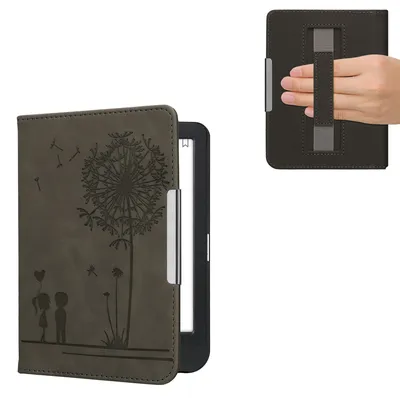Produktbild von kwmobile Klapphülle kompatibel mit Kobo Clara BW / Clara Colour / Tolino Shine (5) / Shine Color - Hülle aus Kunstleder für eReader - mit Handschlaufe