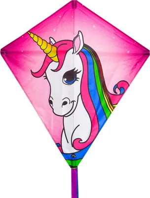 Image de Cerf-volant monoligne Eddy Unicorn 68 cm rose