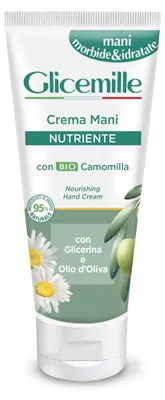Image de Glicemille Nutritive Crème pour les mains à la camomille glicérine bio et à l'huile d'olive tube 100 ml
