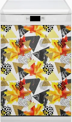 Produktbild von Küche Magnet für Spülmaschine  Abwaschbar 45x80 cm Geschirrspüle  - Geometrisches Dreieck