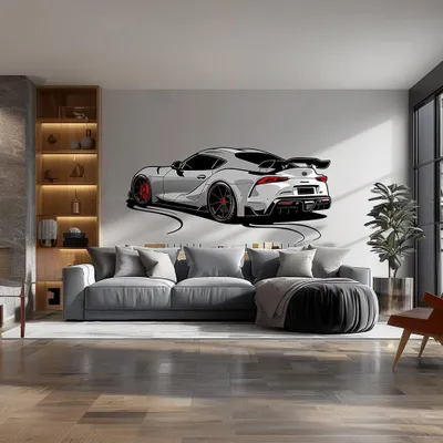Produktbild von Decords Wandtattoo – realistischer Rennsportwagen, 41 cm