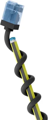 Produktbild von Ultraflexibles CAT 6A Patchkabel, slim, U/UTP, schwarz extrakurze Stecker, reiner Kupferleiter (CU), LSZH, TPE-Mantel, AWG 32