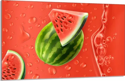 Produktbild von Glas-Herdplattenschutz 80x52 Wassermelone