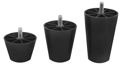 Produktbild von Kunststoff Möbelfuß Möbelfüße Plastikfuß Plastikfüße Stellfuß Stellfüße Schwarz 40mm