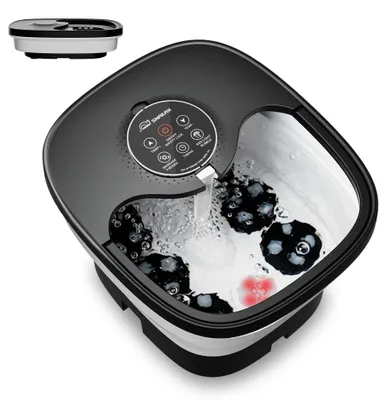 Productafbeelding van Snailax elektrisch shiatsu voetbad met verwarming, inklapbaar voetmassageapparaat