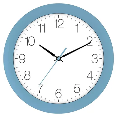 Produktbild von EUROTIME Funk-Wanduhr hellblau