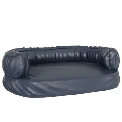 Immagine prodotto di vidaXL Letto per cani in schiuma ergonomica blu scuro 75x53cm in ecopelle