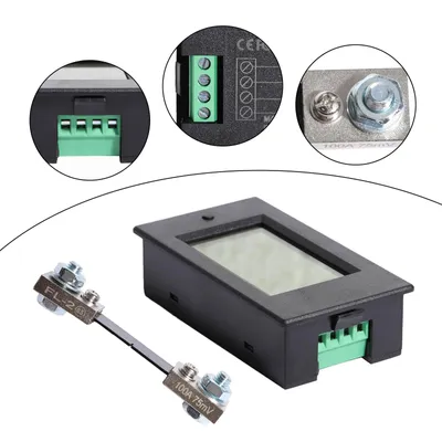 Produktbild von Amperemeter Spannung Strom Meter DC 6,5-100V 100A Leistungstester Energiezähler
