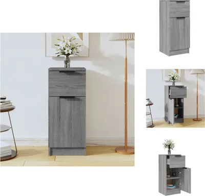 Immagine prodotto di vidaXL Credenza Grigio Sonoma 30x30x70 cm Materiale a base di legno - Credenze
