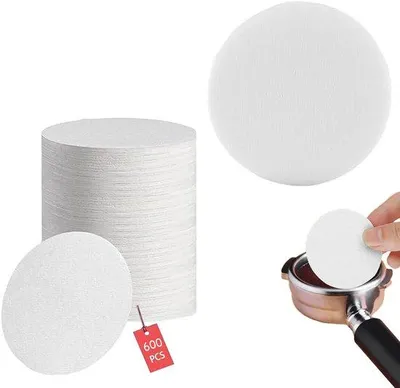Produktbild von Kaffee Filterpapier 58 mm Rund Ungebleicht 600 Stück Kompatibel mit Kaffeezubern Verhindert Kanalisierung