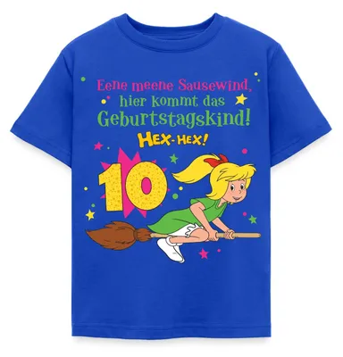 Produktbild von Spreadshirt Bibi Blocksberg Geburtstagsdesign 10 Jahre Kinder T-Shirt, 98/104 (3-4 Jahre), Royalblau