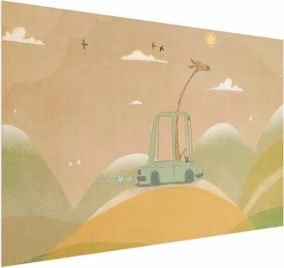 Produktbild von Posterpapier Poster - Traveling Giraffe 60x40 cm Für Kinder e-A-10139-ao-a
