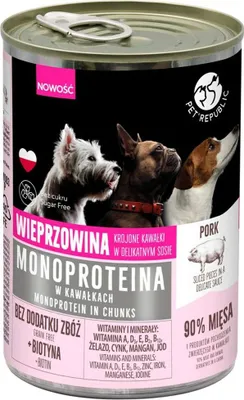Produktbild von PET REPUBLIC Monoprotein Pork - nassfutter für Hunde - 400g