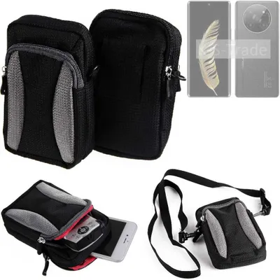 Produktbild von K-S-Trade Holster Schutz Hülle kompatibel mit General Mobile GM Phoenix 5G Handy Hülle Gürteltasche Umhängetasche mit Zusatzfach schwarz