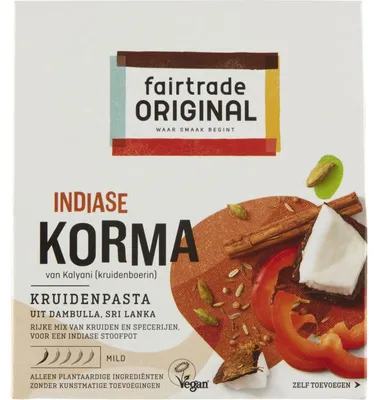 Produktbild von Fairtrade Original Kruidenpasta Korma 75g – Aromatische, vegane Gewürzpaste