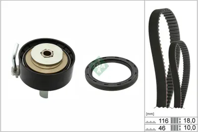 Produktbild von INA 530 0959 10 Zahnriemensatz für FORD Fiesta Mk6 Schrägheck (JA8, JR8)