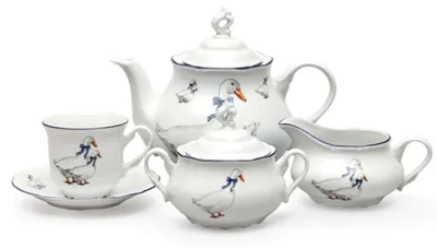 Produktbild von Thun 1794 Teeservice, Gänse, Porzellan, Konstanz, Thun, 15 d.