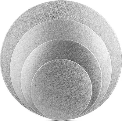 Image de Assiettes à gâteau argentées 15-30 cm