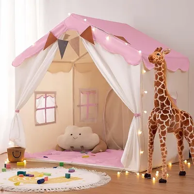 Imagen del producto de Tienda infantil para interiores, tipi de juego para niñas a partir de 3 años - Rosa