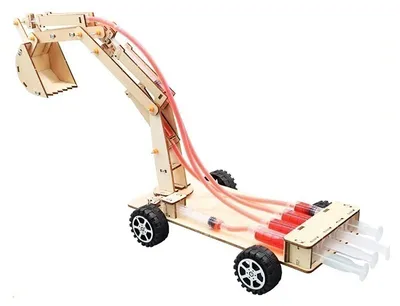 Obrázok produktu pre Model hydraulického bagra, vzdelávacia drevená hračka na vedecké experimenty, DIY STEM pre deti a študentov