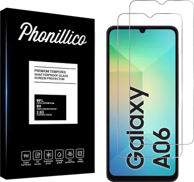 Zdjęcie produktu dla Szkło hartowane do Samsung Galaxy A06 [2 sztuki] Folia ochronna na ekran odporna na zarysowania Phonillico®