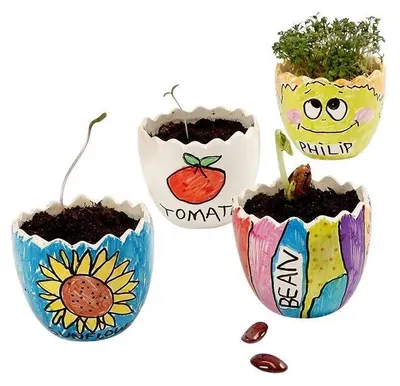 Produktbild von Klassischer Weißer Keramik Blumentopf für den Innenbereich, innen glasiert