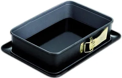 Produktbild von Famanu Springform rechteckig 28 x 18 cm - emaillierte, kratz- und hitzebeständige Backform