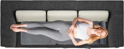 Image de Coussin de massage - Tapis de massage électrique - Relaxation corporelle - Nombreuses fonctions - 168 x 50 cm - Gris