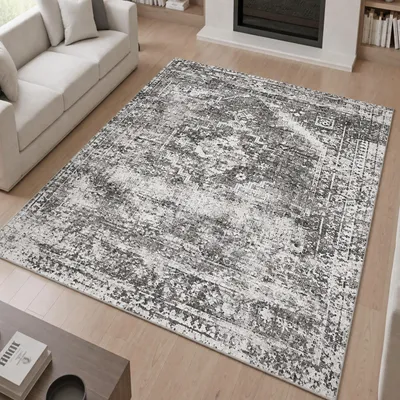 Obrázok produktu pre Šedý koberec s ornamentálnym vzorom, vhodný do moderných obytných priestorov. Rozmer: 200 x 280 cm