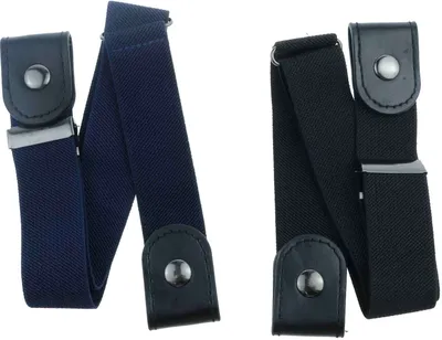 Produktbild von 2er-Pack Gürtel ohne Schnalle für Herren, Damengürtel, langlebiger, unsichtbarer, verstellbarer Taillengürtel, Stretchgürtel ohne Schnallen, Gürtel ohne Schnallen für Herren, Damen