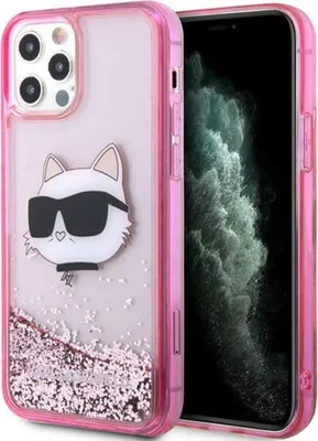 Immagine prodotto di Karl Lagerfeld Klhcp12Mlnchcp Iphone 12/12 Pro 6,1 Różowy/Pink Hardcase Glitter Choupette Head