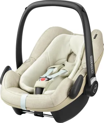 Produktbild von Maxi-Cosi Pebble Plus i-Size Babyschale, Gruppe 0+ Autositz für Babys, inkl. Sitzverkleinerer, 0-12 Monate (0-13 kg / 45-75cm), Nomad Sand, Braun