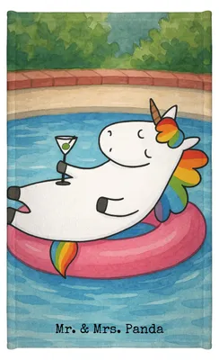 Produktbild von Mr. & Mrs. Panda Handtuch Einhorn Cocktail Design - Weiß - Geschenk, gäste wc, Cuba Libre, baumwolle, Unicorn, Mini-Handtuch, Geburtstag, Gäste-WC, Spruch, Gästetuch