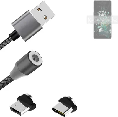 Produktbild von K-S-Trade Hochwertiges Magnet-Lade-kabel Sync-Kabel Daten-Kabel für OnePlus Ace Pro mit USB-Typ-C-Anschluss und Micro-USB-Anschluss 2A bis zu 480mbps