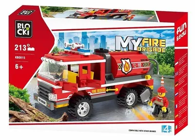 Zdjęcie produktu dla Blocki Zestaw Klocki Beczkowóz Myfirebrigade Do Kolekcji Dla Dzieci Strażak