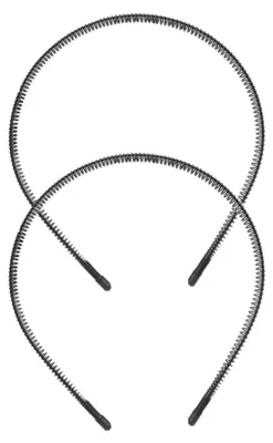 Produktbild von Haarband Kopfband Stirnband - Metall - 2 Stück - Schwarz - Für Männer und Frauen