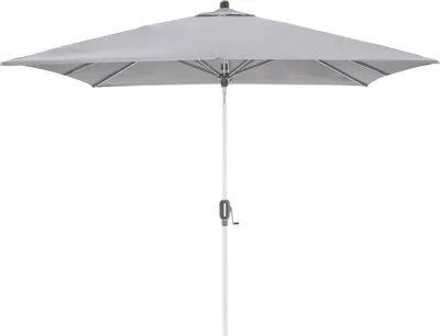 Produktbild von Sonnenschirm - Hellgrau - Polyester - Aluminiumgestell - mit Kurbel - 240 x 240 cm