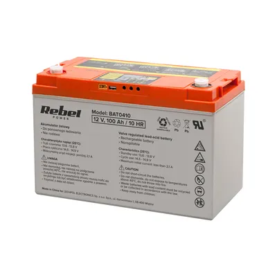 Obrázek produktu pro Rebel 12V 100Ah gelová baterie pro nouzové napájení Rebel baterie