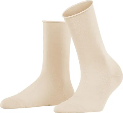 Image de FALKE Chaussettes Femme Active Breeze - Uni, bord roulé, fibre Lyocell Crème 39-42