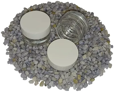 Produktbild von 80 x Designer Glas Tiegel  Diana Deckel weiß 4ml Geldosen Leer