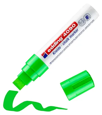 Produktbild von Edding 4090 Kreidemarker hellgrün, Keilspitze 4-15 mm, Hellgrün, Meißel, 1 Stück(e)