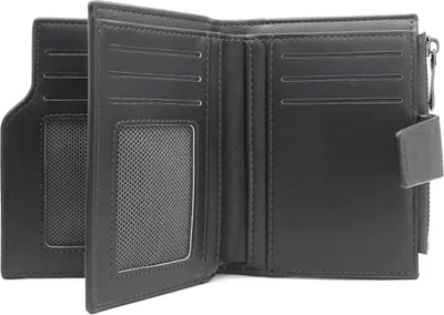 Produktbild von Kunstleder Mini Geldbörse Damen Klein und im Kurzformat Portemonnaie Damen Viele Fächer Portmonee Damen mit 15 Kartenfächer und Reißverschluss Münzfach