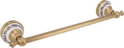 Imagen del producto de Barra para toallas de baño de 40,5 cm, color cobre, para toallas de baño, diseño de una sola barra, montaje en pared, soporte para toallas de estilo europeo, diseño antiguo