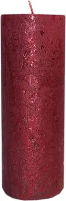Produktbild von Dekorative Stumpenkerze Rustic Metallic, rot, 70 / 200
