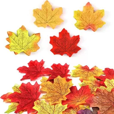 Image de Feuilles d'érable artificielles, 8 cm, 200 pièces, décoration