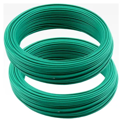 Produktbild von 2 Rollen 2mm x 50m Spanndraht, 100m Bindedraht Grün für Pflanzen und Bonsai