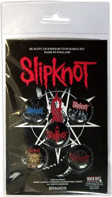 Obrázek produktu pro Slipknot - Odznak "Tribal S" 5-Pack - kov, plast RO13473 (Jedna velikost) (barevný)
