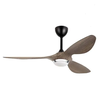 Obrázek produktu pro Ovlaim 132cm stropní ventilátory z ořechového dřeva s dálkovým ovládáním, 3lopatkový vrtulový stropní ventilátor pro vnitřní venkovní použití, vysoký průtok vzduchu, tichý stejnosměrný motor